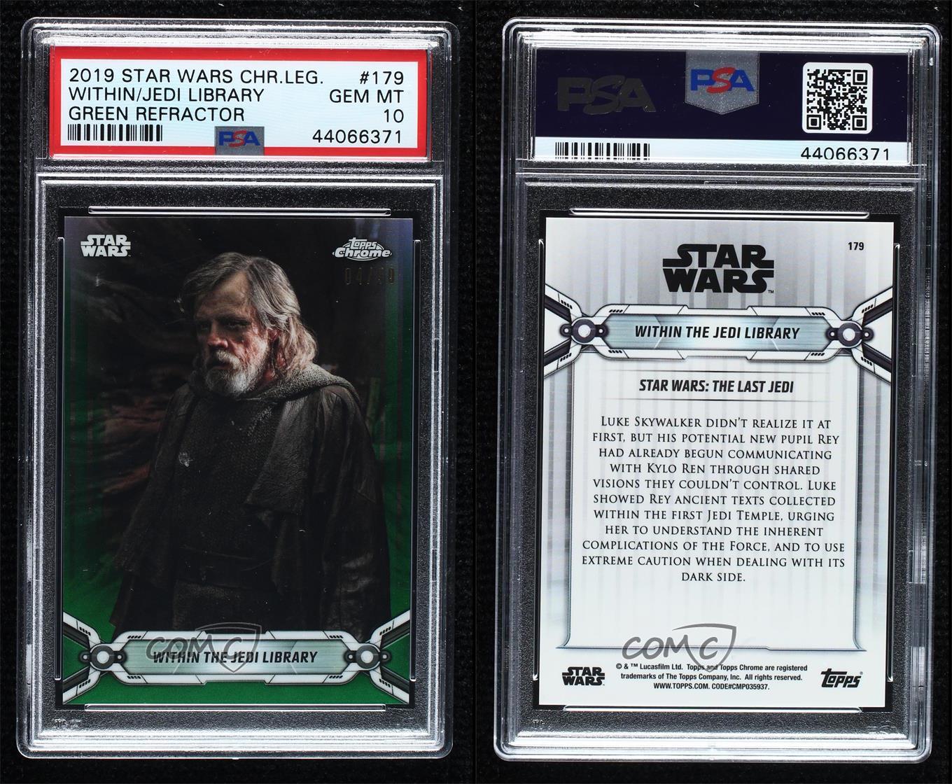 2019 Topps Star Wars Chrome Legacy Green Refractor 4/50 #179 PSA 10 2k3 | eBay