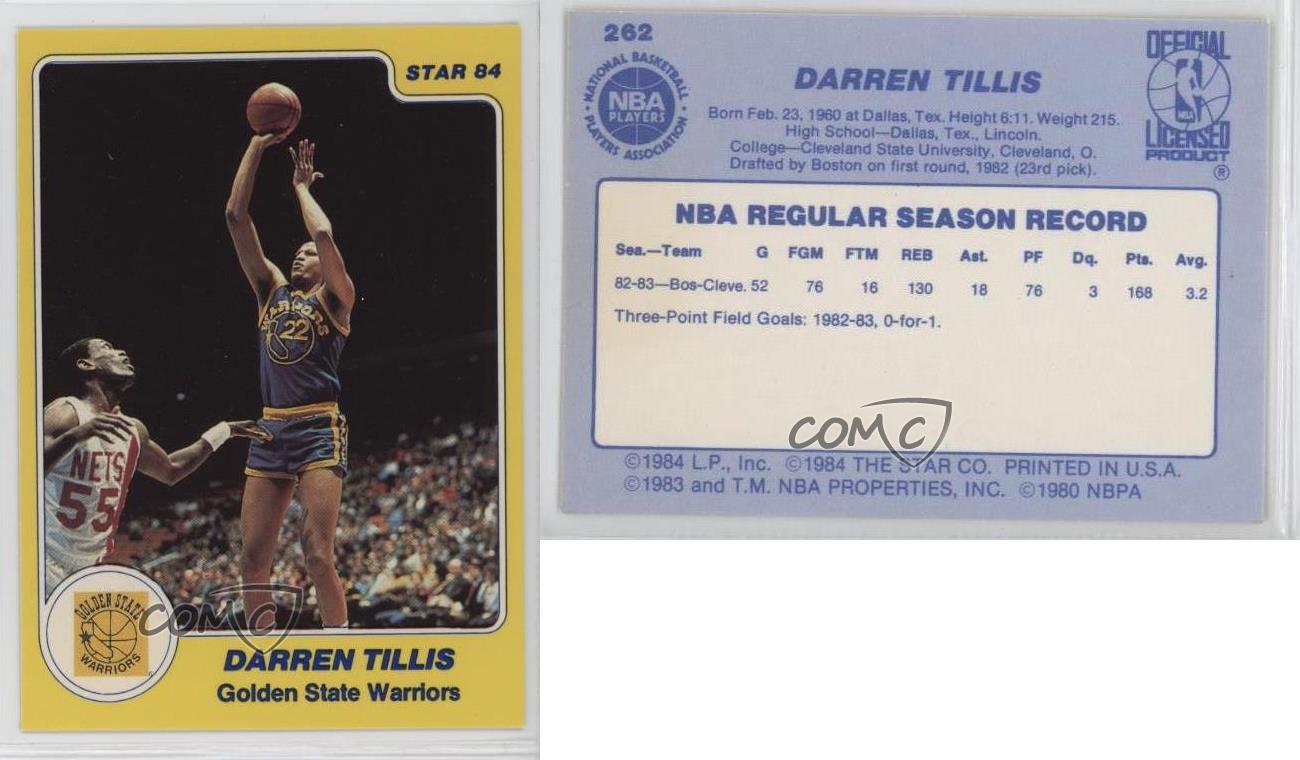 1983-84 Star Darren Tillis #262 Rookie RC