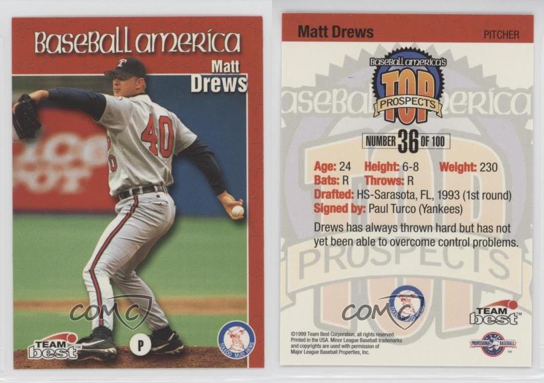 1999 Team Best Baseball America's Top Prospects Matt Drews #36