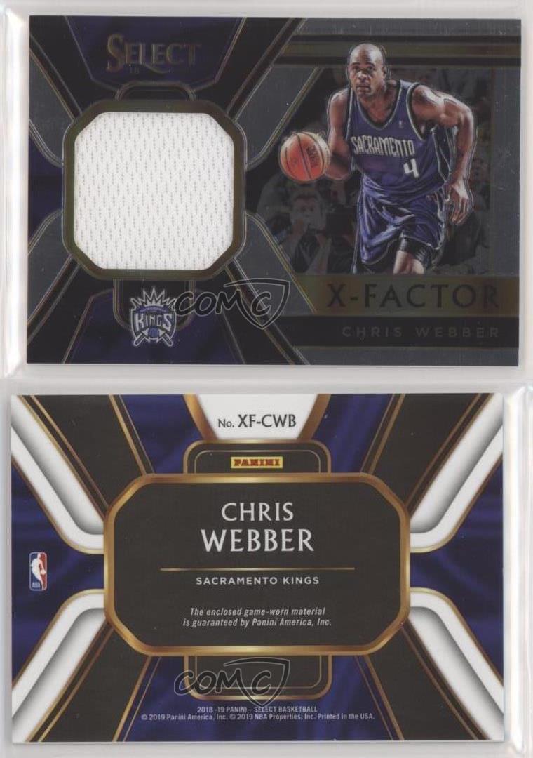 2018 19 Panini Select X Factor Memorabilia Chris Webber Xf Cwb Ebay