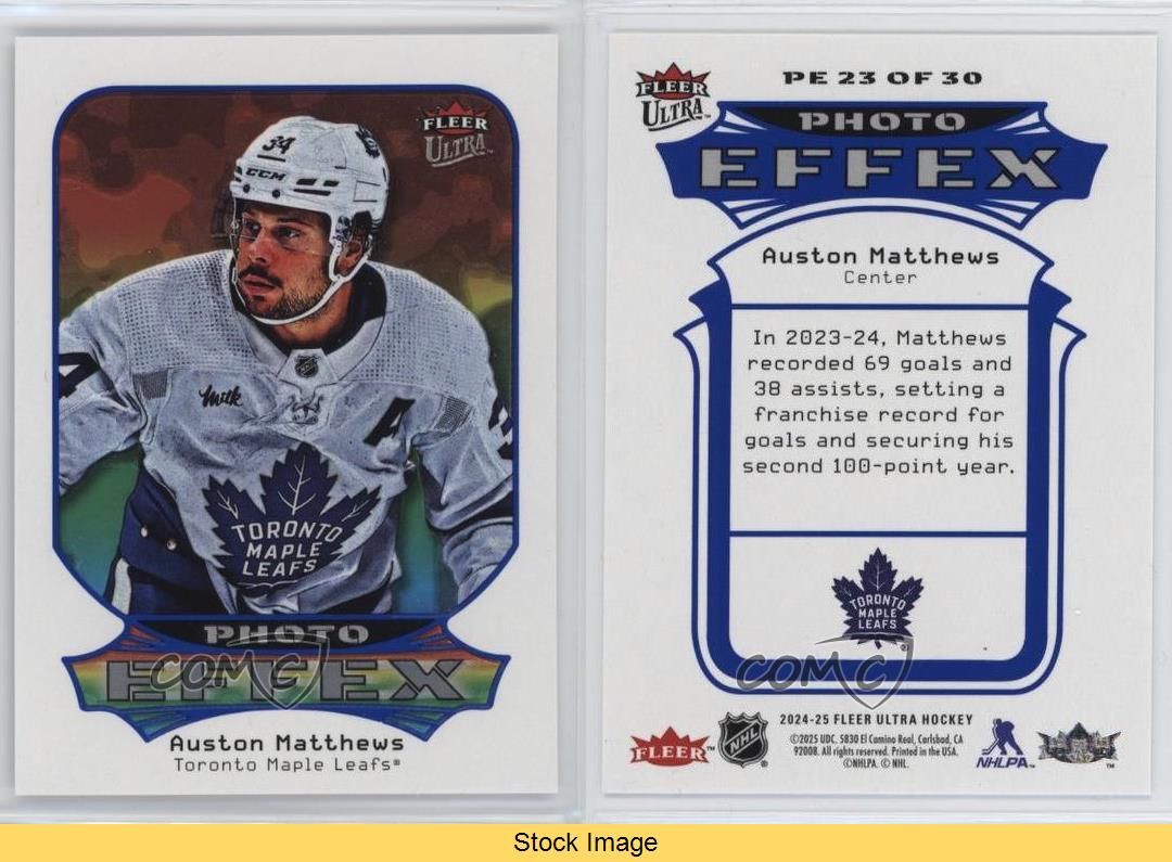 2024-25 Upper Deck Fleer Ultra Photo Effex Auston Matthews #PE23OF30 - Picture 3 of 7