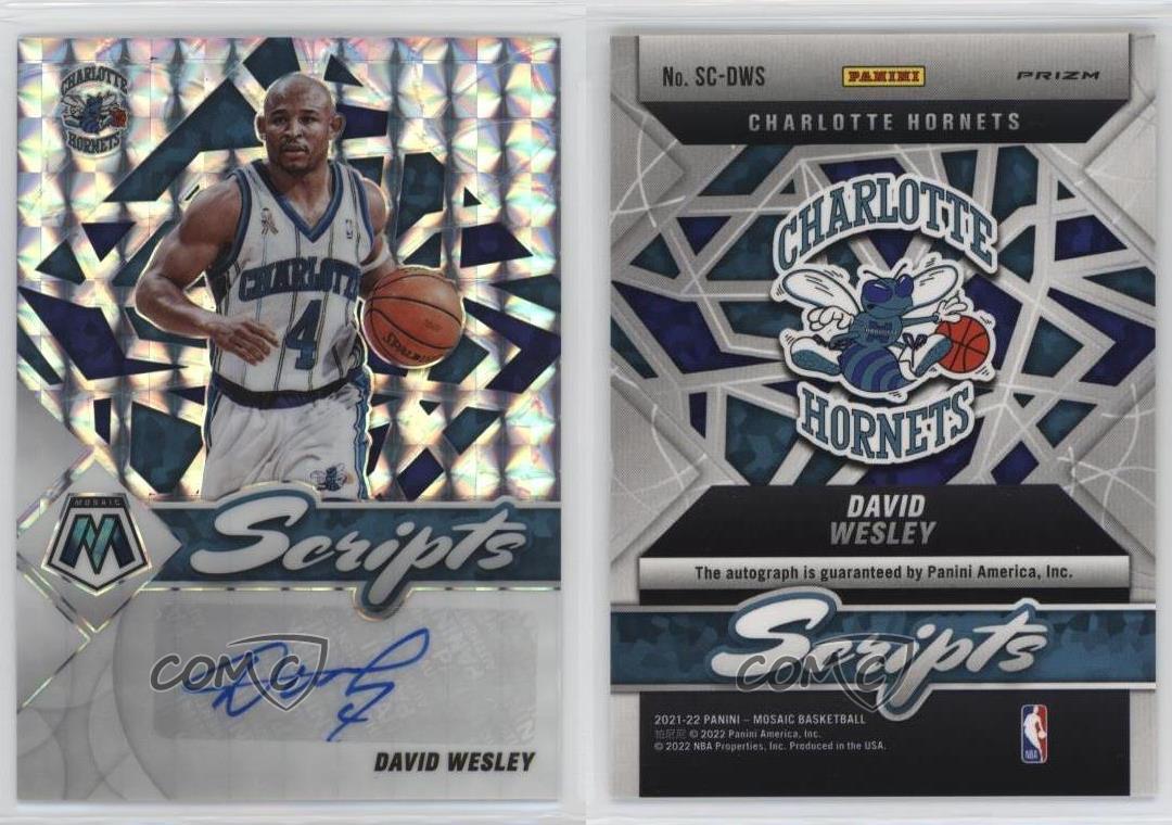 2021-22 Panini Mosaic Scripts David Wesley #SC-DWS Auto - Bild 4 von 4