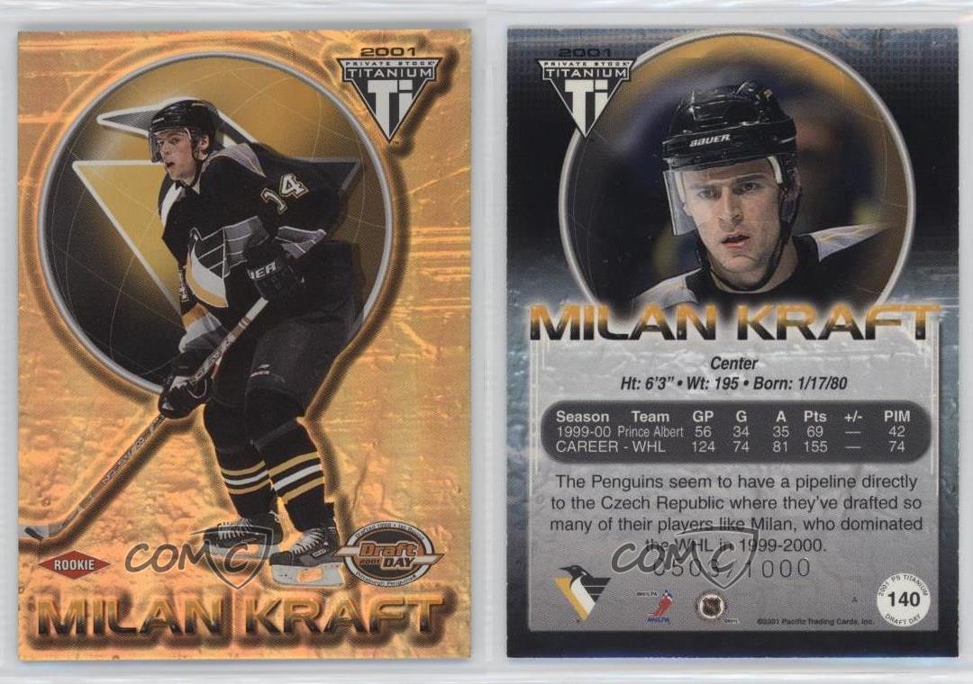 2000-01 Pacific Private Stock Titanium Draft Edition /1000 Milan Kraft #140 - Foto 4 di 4