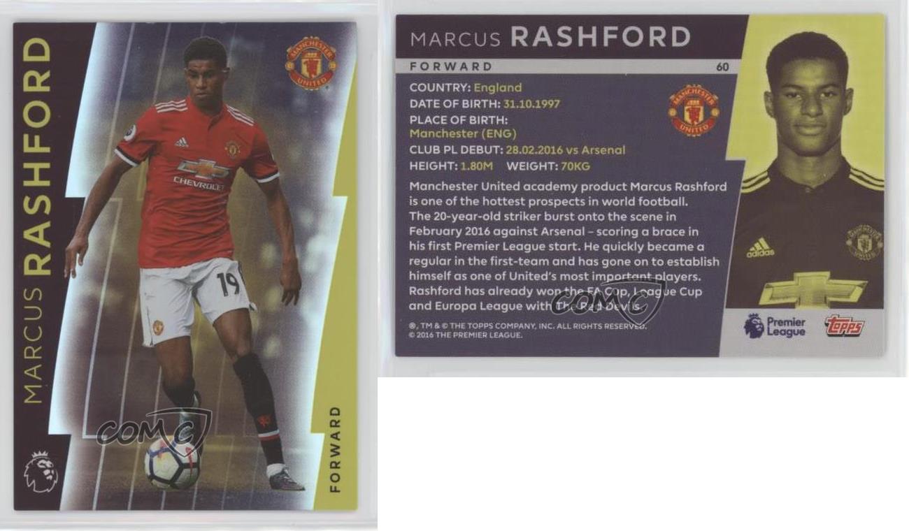 Topp Premier Gold 2017//18 Marcus rashford Manchester United