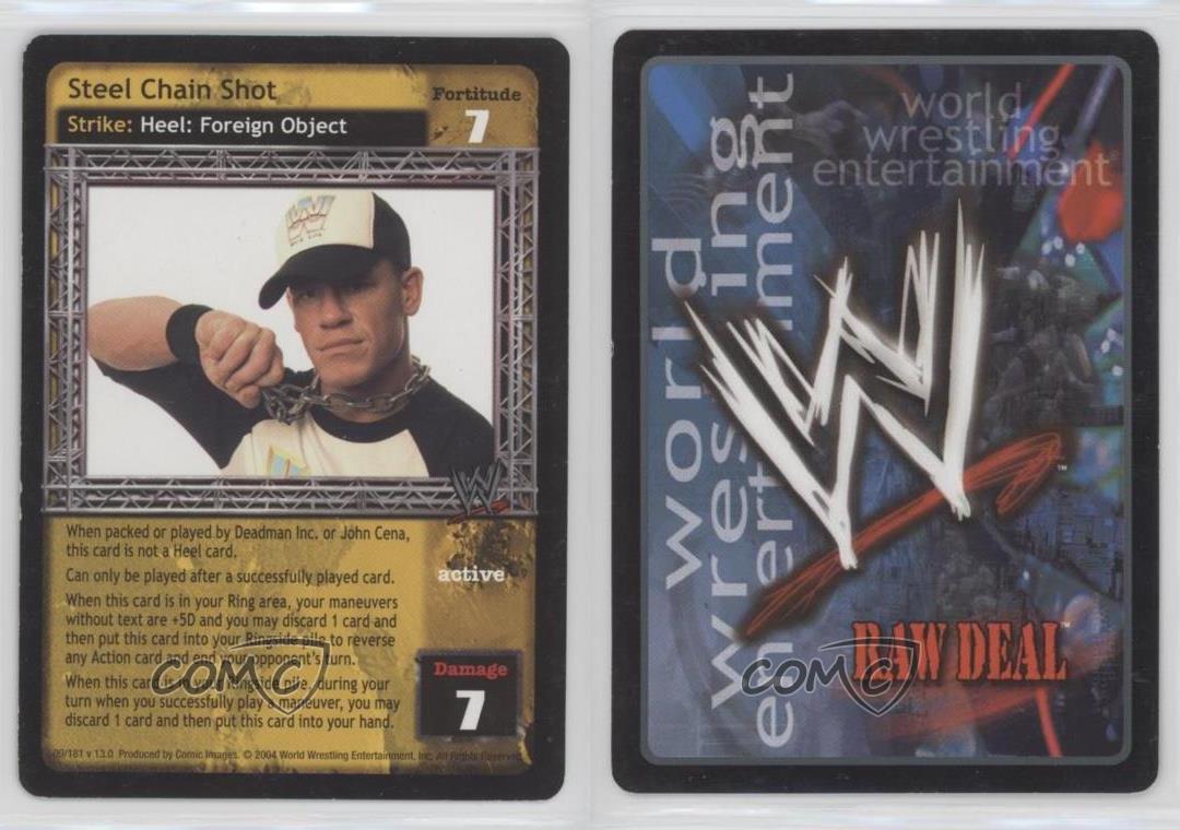 2004 WWE Raw Deal Trading Card Game Expansion 13: Vengeance John Cena #09/181V13 - Picture 3 of 4