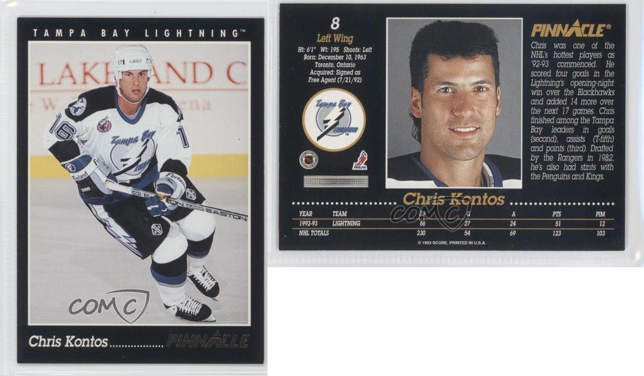 #8 Chris Kontos - Tampa Bay Lightning - 1993-94 Pinnacle Hockey
