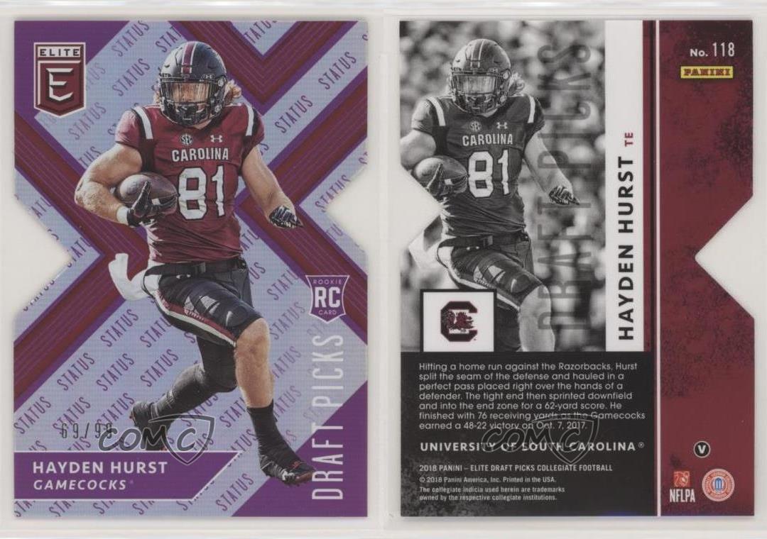 HAYDEN HURST 2018 Panini Elite Draft Picks #118 (white jersey