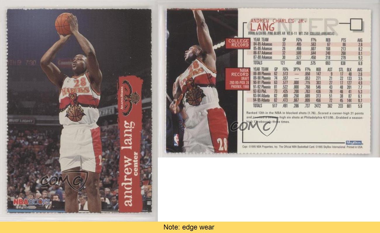  1995-96 NBA Hoops Series 1#4 Andrew Lang Atlanta Hawks