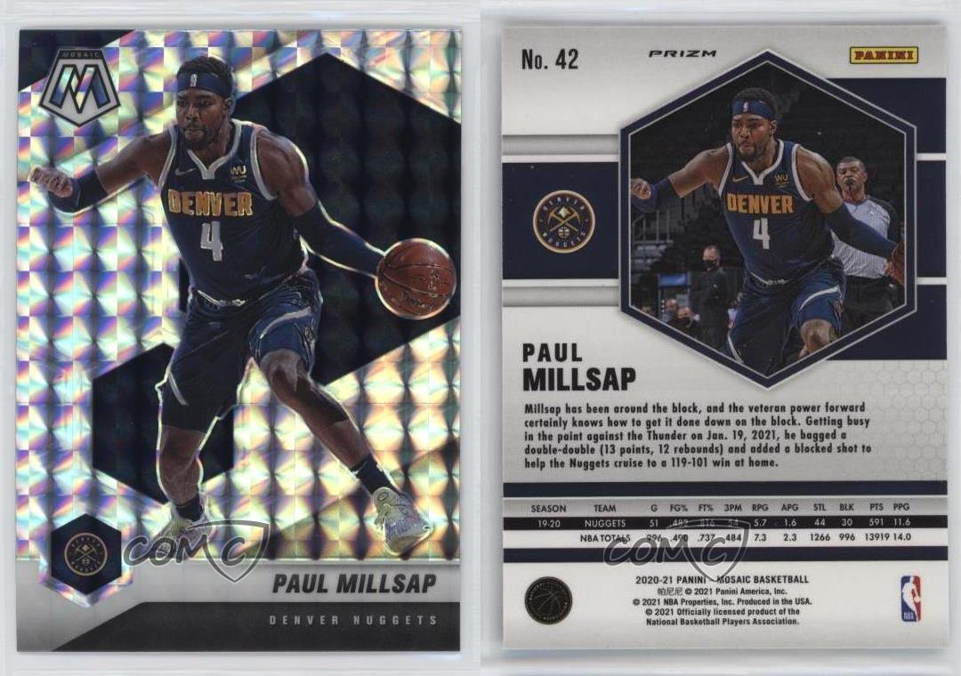 Mosaïque Panini 2020-21 Prizm Paul Millsap points de vente #42