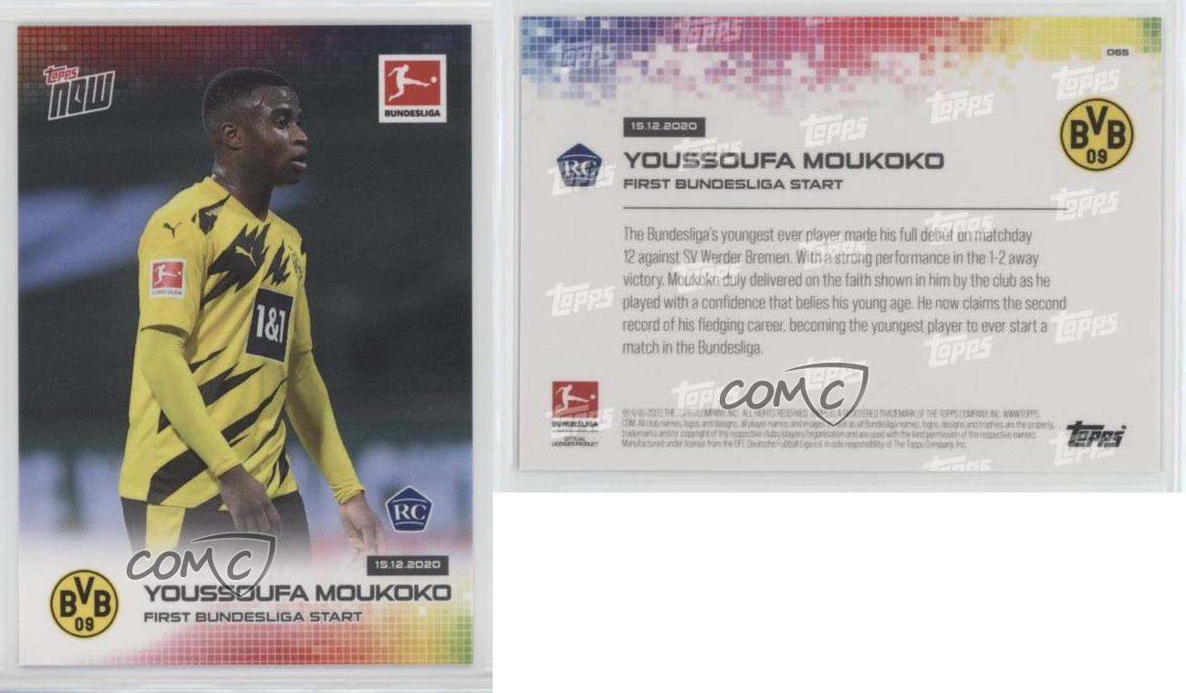 2020 Topps Now Bundesliga debut Borussia Rookie Card Youssoufa Moukoko PRE-ORDER