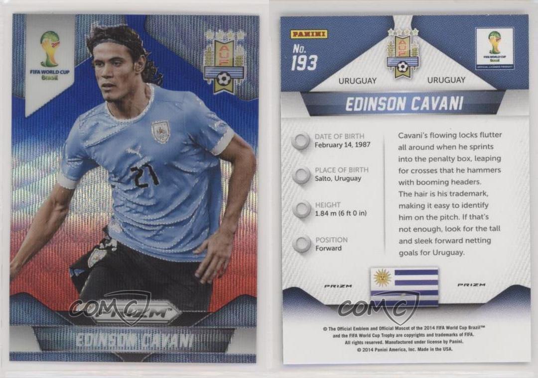 Panini Prizm World Cup 2014 Brazil-Base # 193 Edinson Cavani-Uruguay