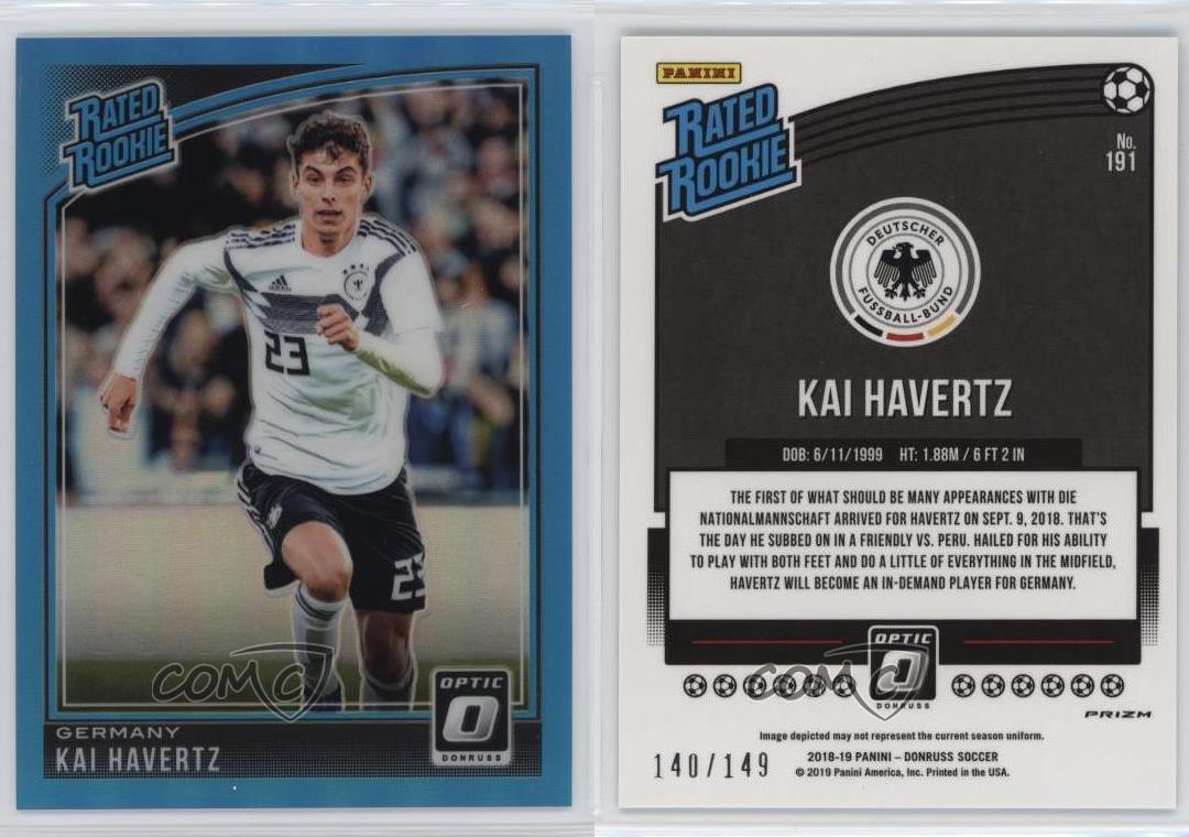 【限定値下げ中】Donruss Kai Havertz Prizm RC/149 2018-19 Panini Donruss Rated Optic Aqua Prizm /149 Kai
