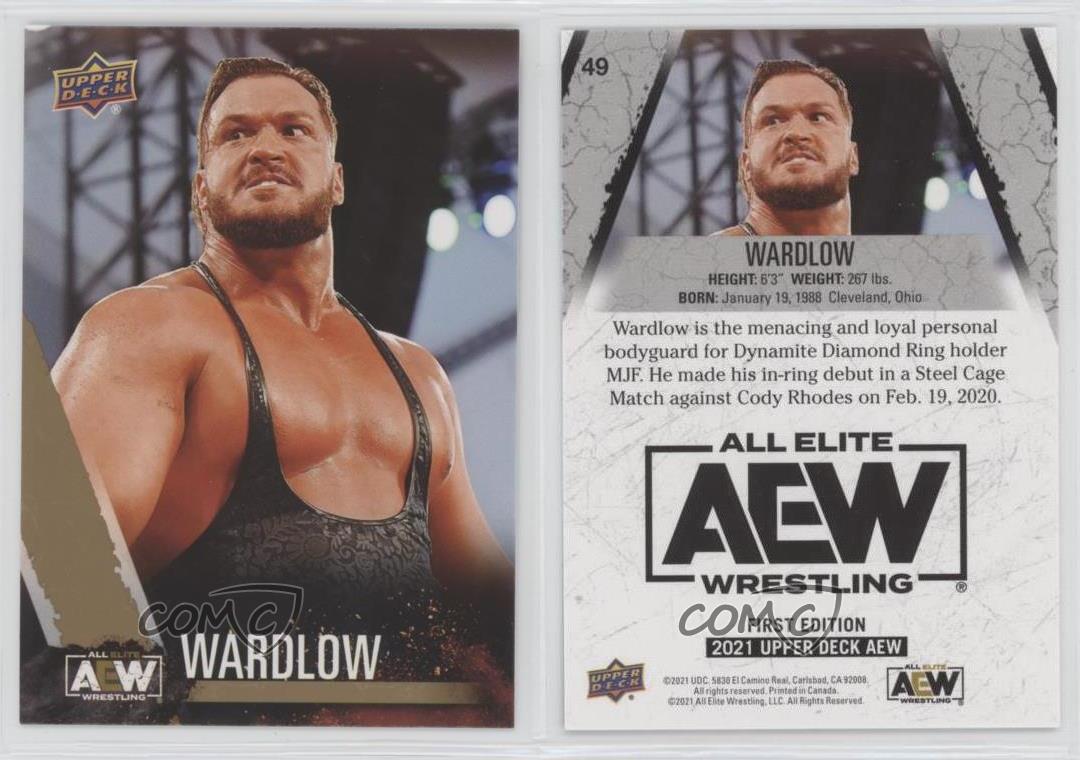 2021 Upper Deck AEW All Elite Wrestling Gold Wardlow #49 Rookie RC