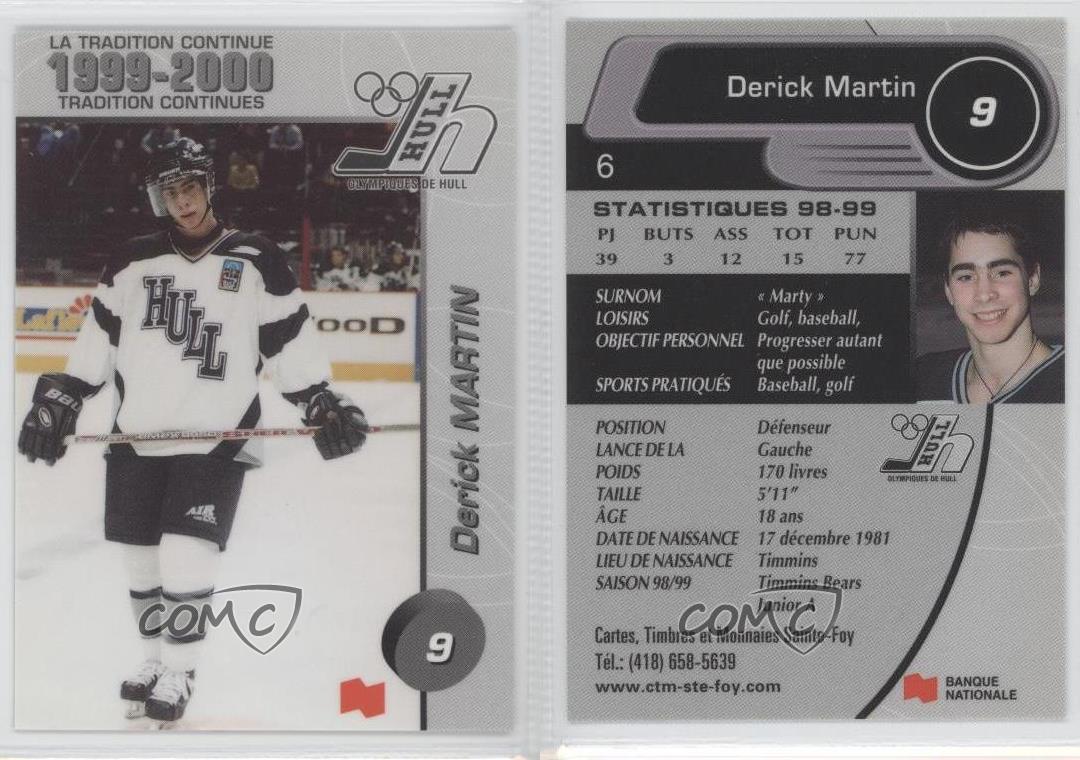 1999-00 CTM Banque Nationale Hull Olympiques Derick Martin #6