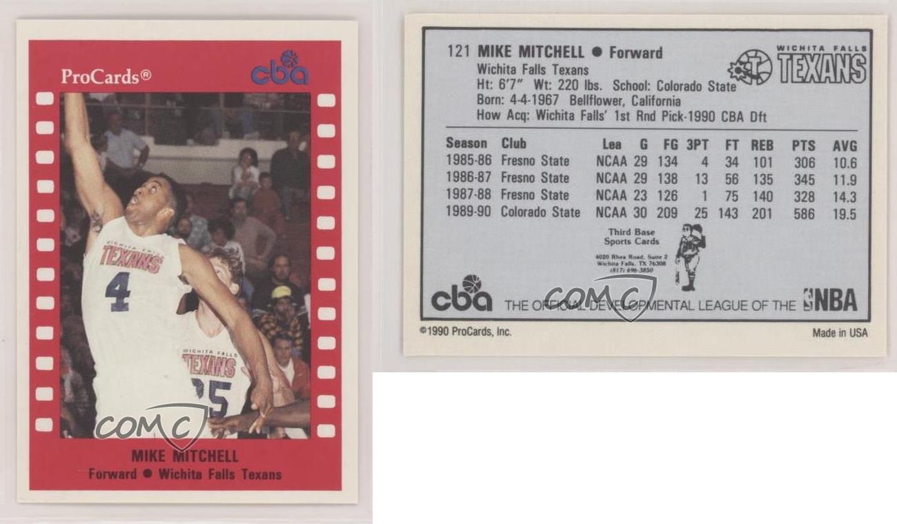 1990-91 ProCards CBA Mike Mitchell #121 - Picture 3 of 4