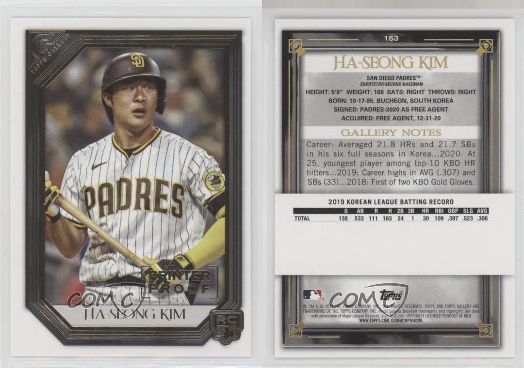 2021 Topps Gallery RC #153 Ha-Seong Kim