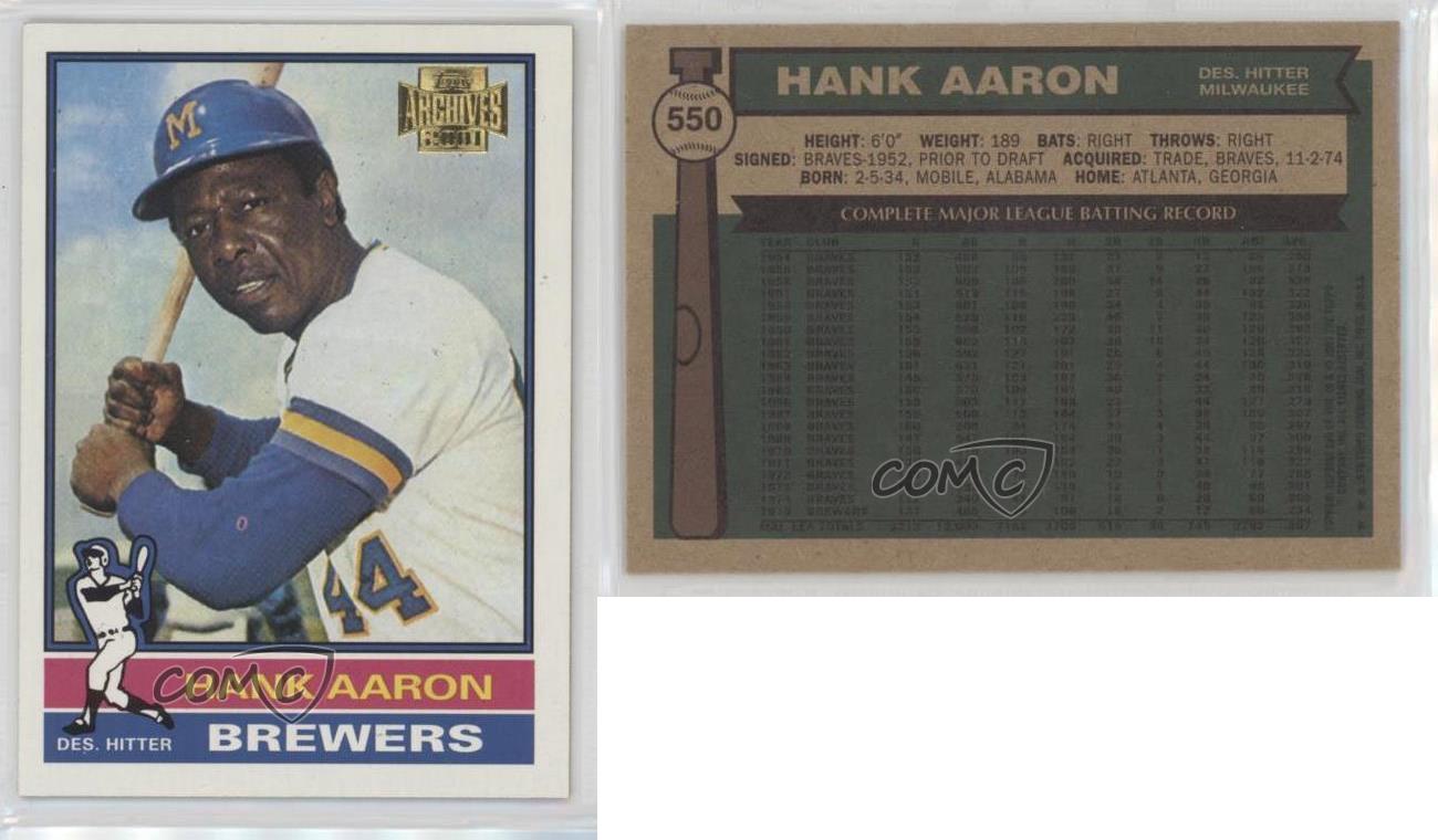 hank aaron milwaukee brewers jersey