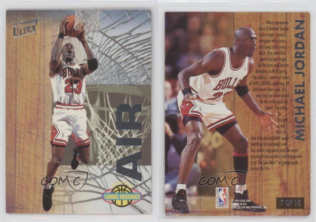 1993-94 Fleer Ultra Famous Nicknames Michael Jordan #7 HOF | eBay