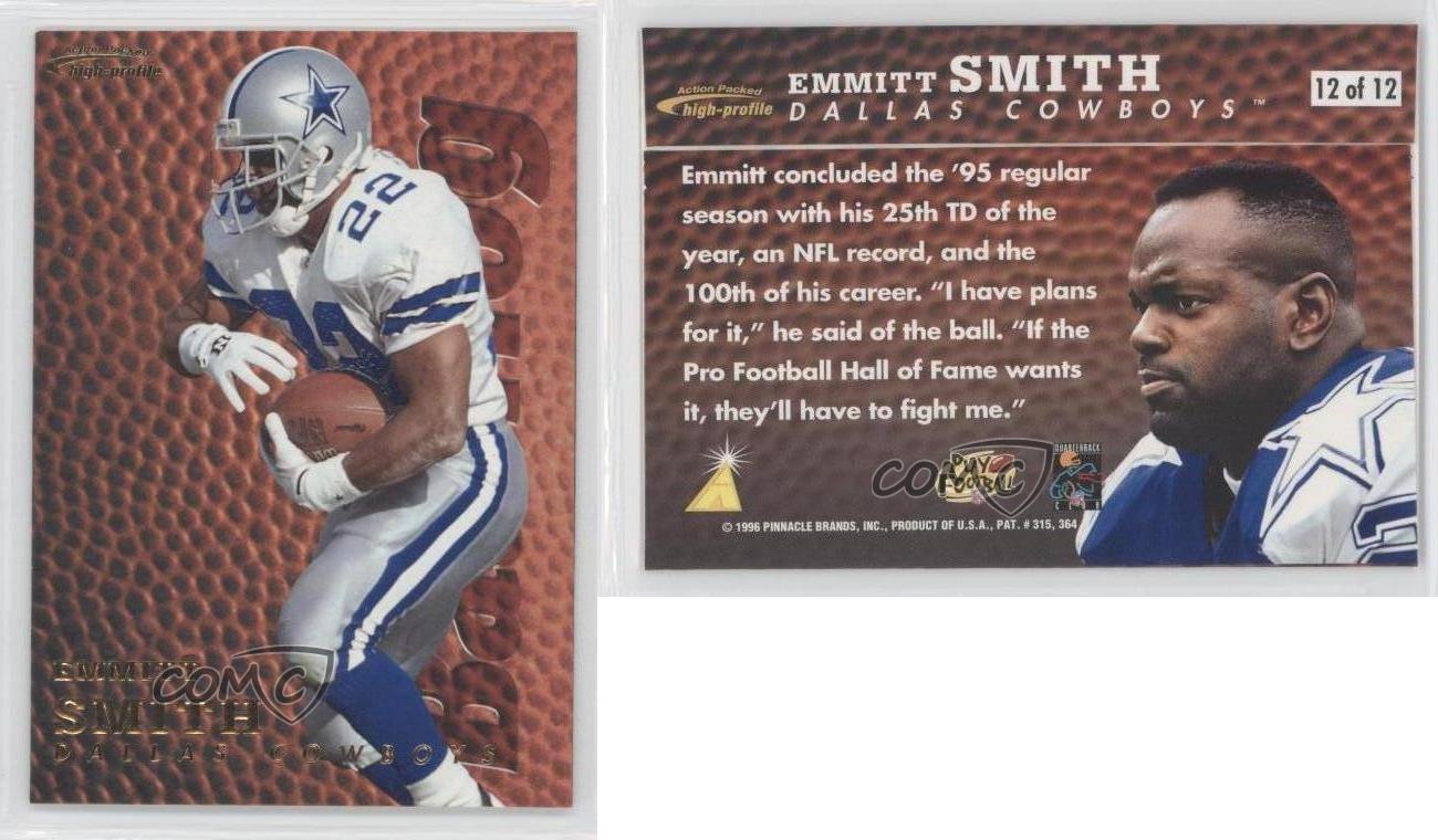 1996 Pinnacle Action Packed High Profile Emmitt Smith #12 HOF | eBay