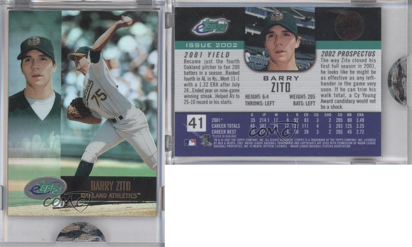 2002 eTopps /3590 Barry Zito #41 - Picture 3 of 4