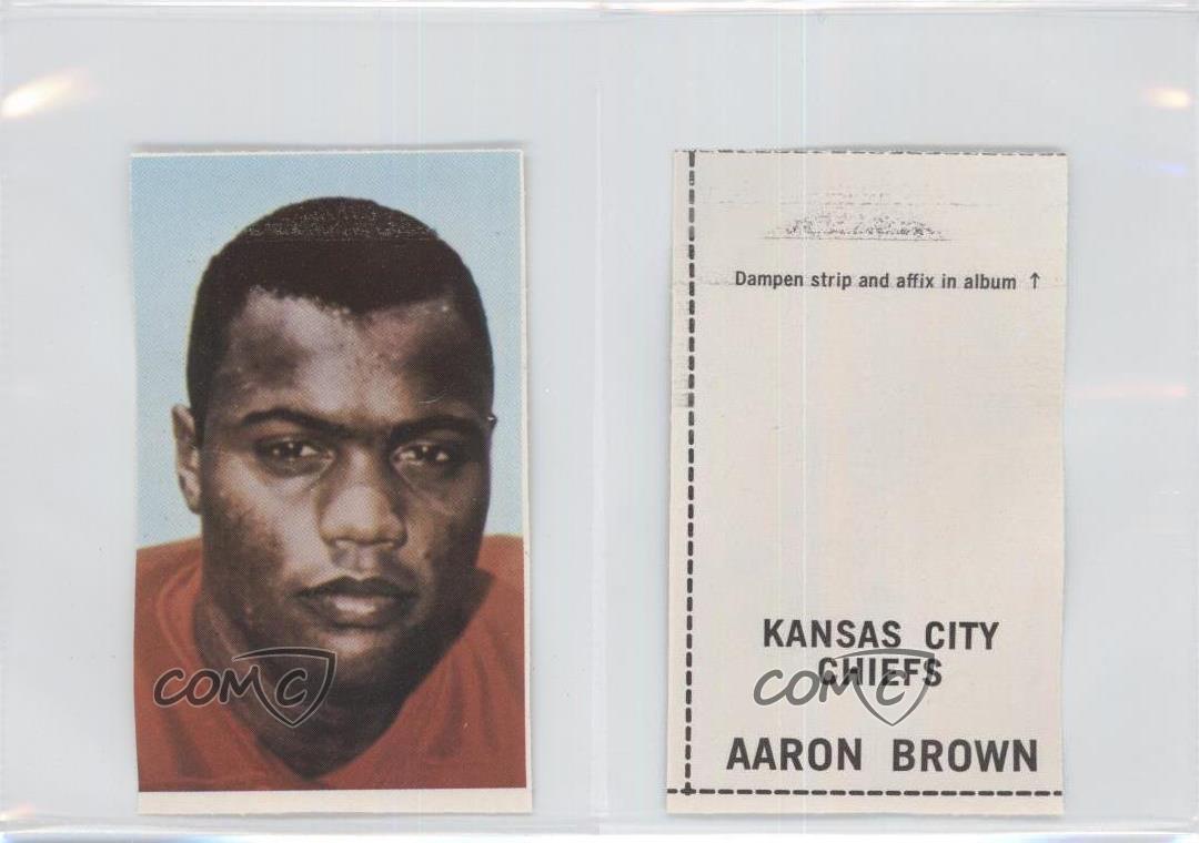 1969 Glendale Pro Football Stars Stamps AABR Aaron Brown Kansas City
