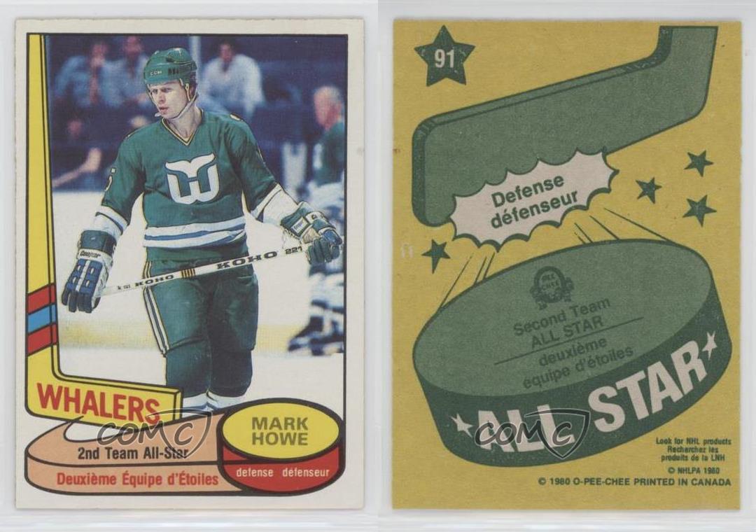 Hockey Card 1980-81 O-Pee-Chee # 160 VG-NM Mark Howe