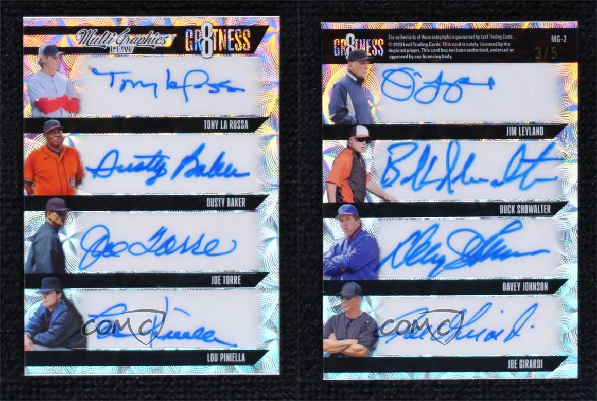 Kaléidoscope argent éclectique feuille 2023 /5 Tony LaRussa La Russa tendance Dusty Baker Auto