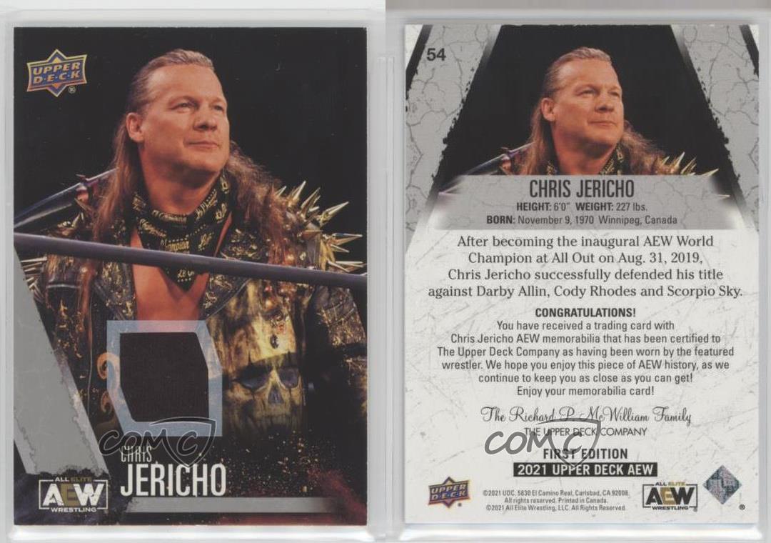 2021 Upper Deck AEW All Elite Wrestling Memorabilia Chris Jericho #54