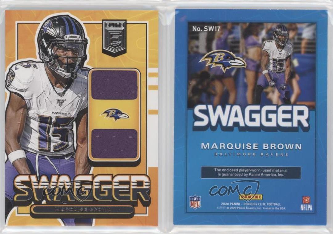 FB06) 2020 Elite MARQUISE BROWN Jersey #SW17 Swagger Baltimore