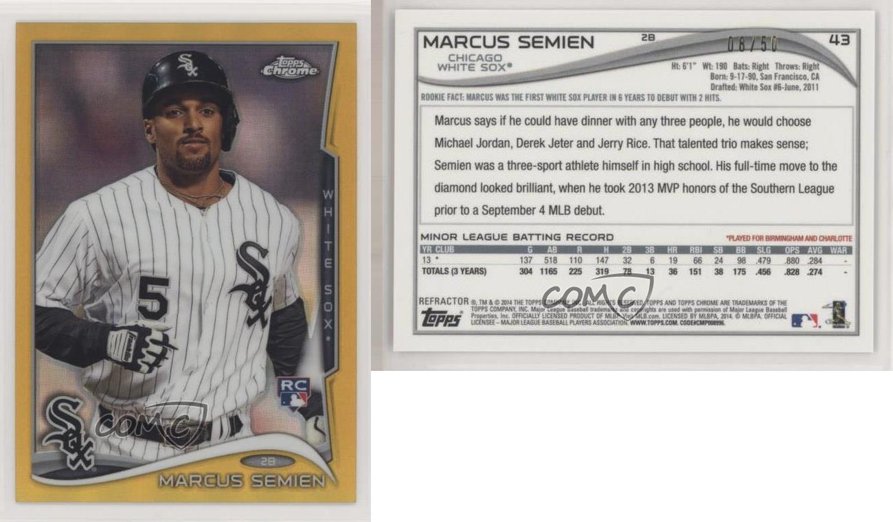  2014 Topps Chrome Baseball #43 Marcus Semien Rookie