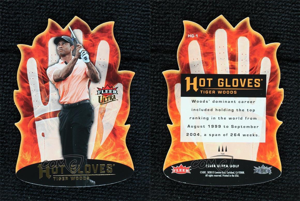 2023 Fleer Ultra Flair Hot Gloves Tiger Woods #HG-1 - Picture 3 of 4