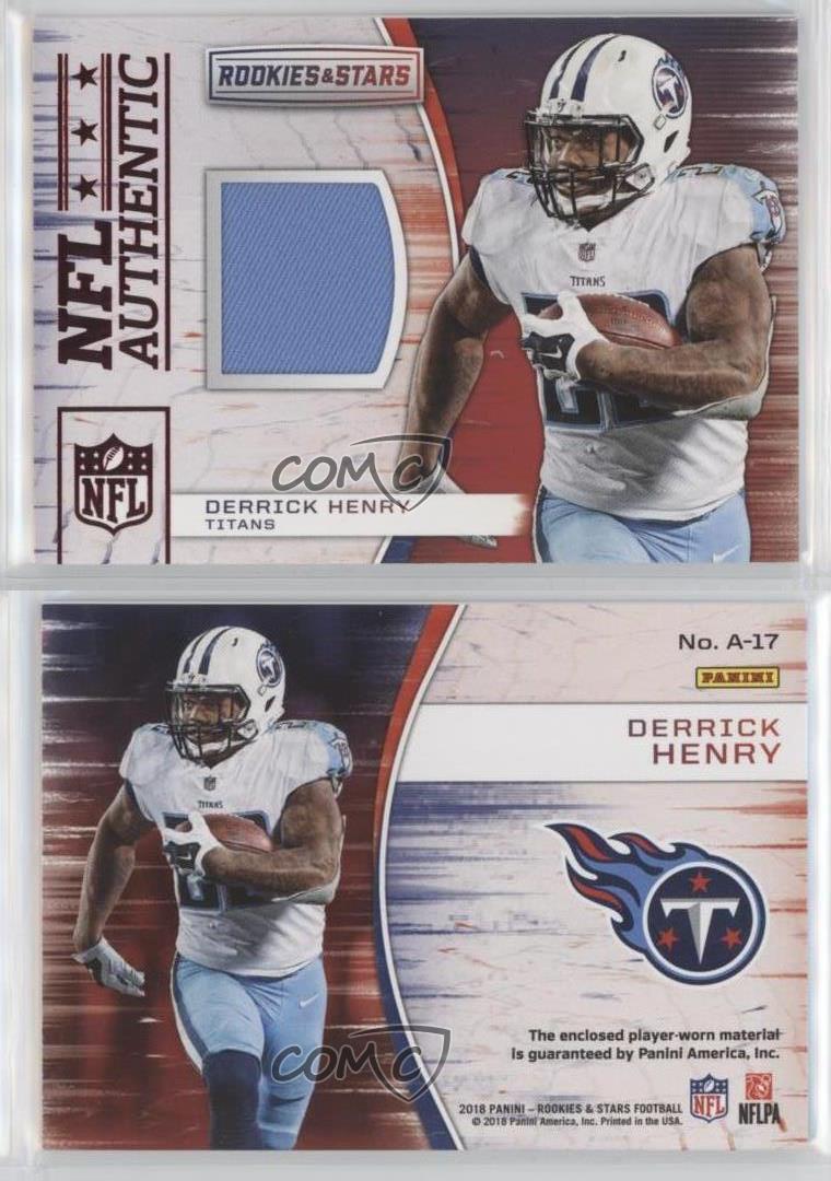 Derrick Henry NFL Authentic Rookies and Stars 2018 Jersey Card