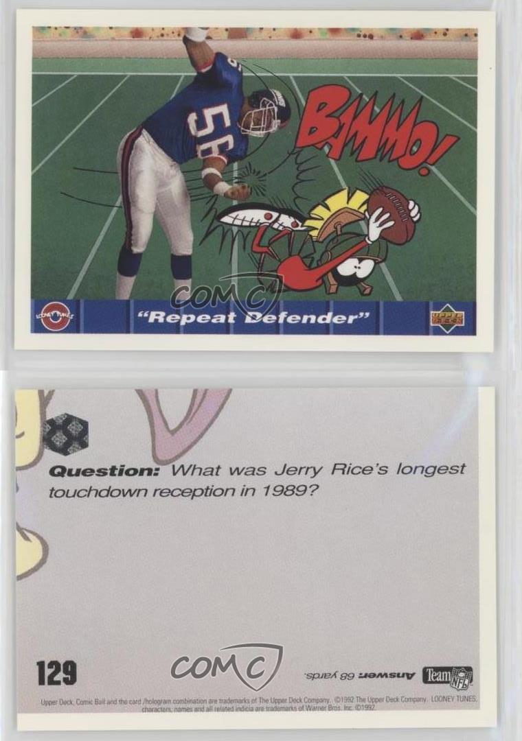 1992 Comic Ball IV Lawrence boutiques Taylor Marvin the Martian Repeat Defender #129 HOF