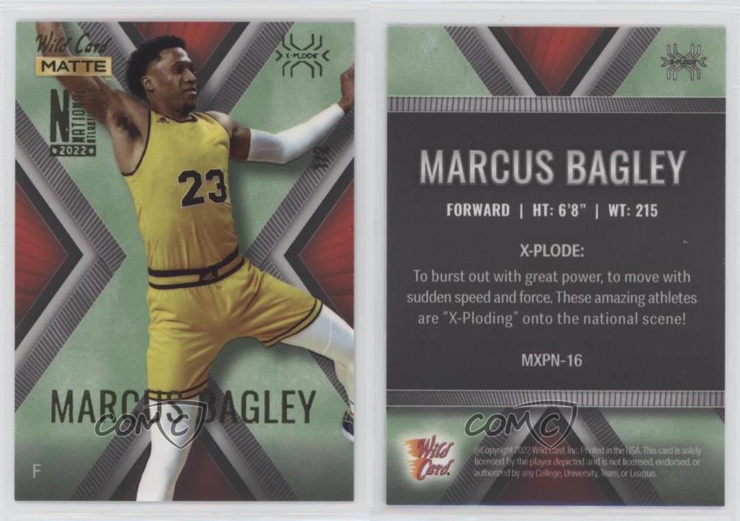 2022 MATTE National Convention X-Plode Basketball Red/Green /2 Marcus  Bagley | eBay