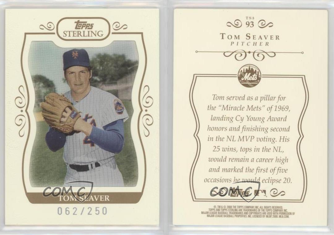 2008 Topps Sterling Career Stats Tom Seaver /10 Game Used Jersey