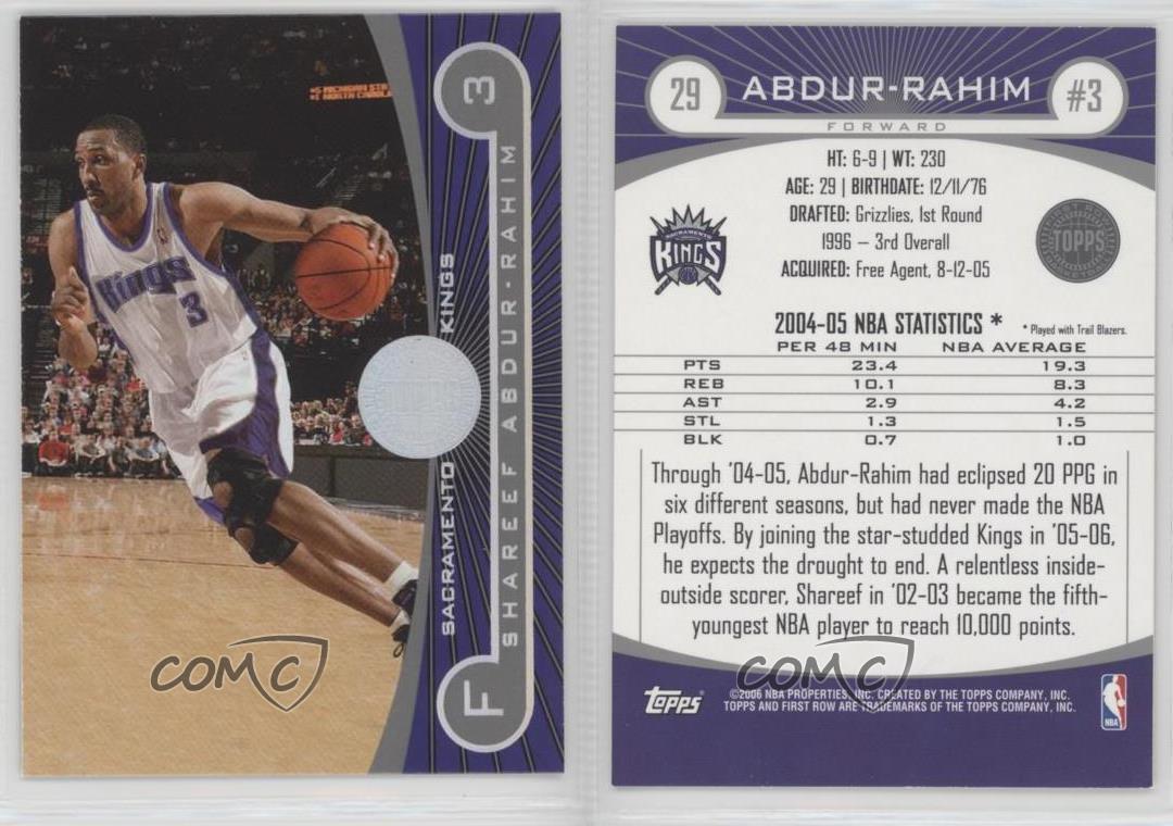 2005-06 Topps First Row Shareef Abdur-Rahim #29