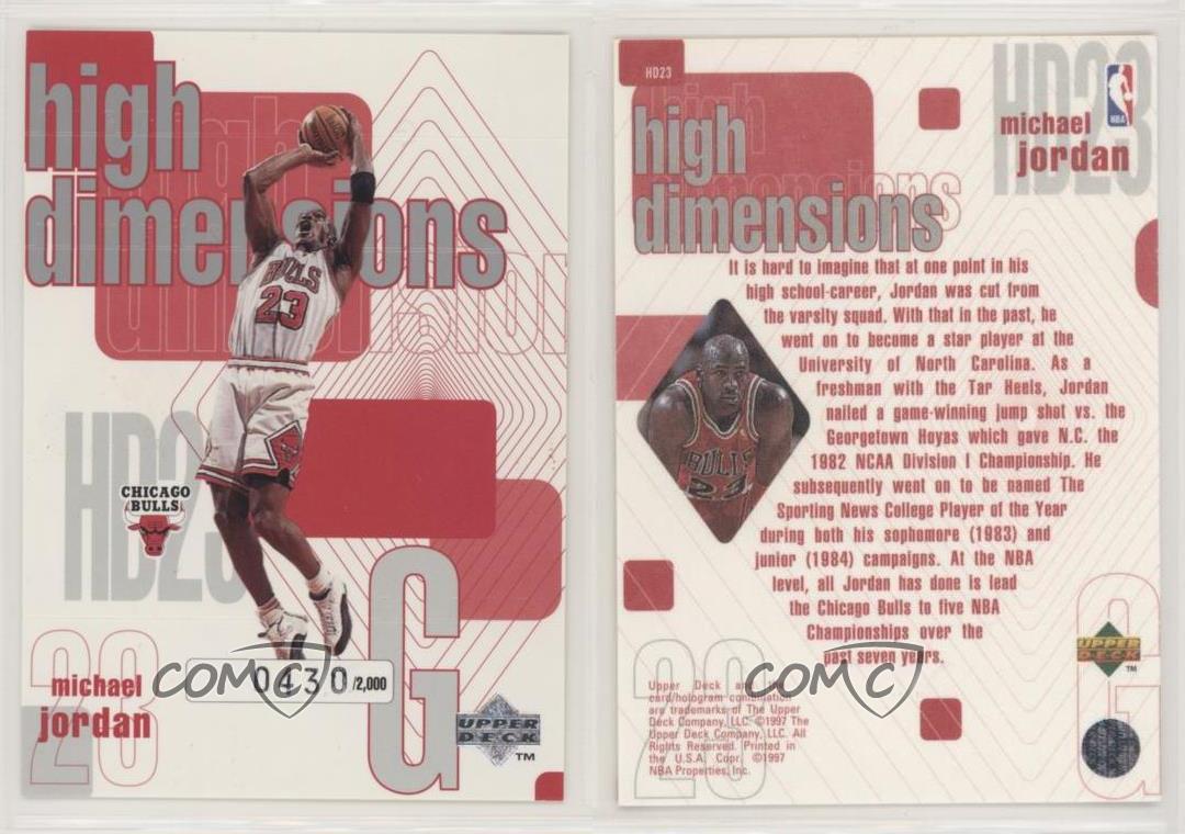 1997-98 Upper Deck High Dimensions /2000 Michael Jordan #HD23 HOF