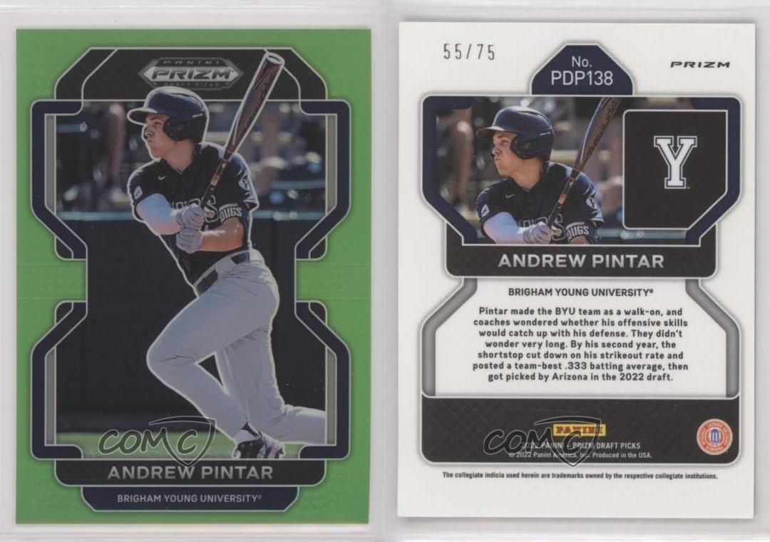 Panini officiel Prizm Draft Picks 2022 vert lime Prizm /75 Andrew Pintar #PDP138