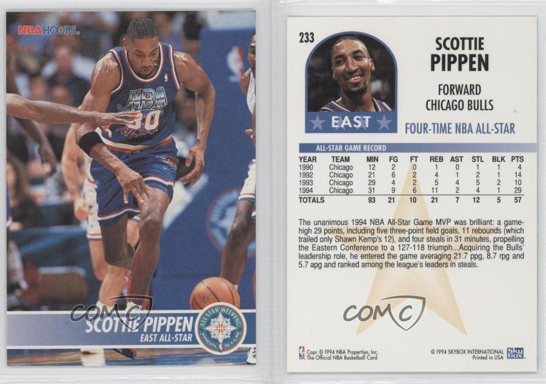 199495 NBA Hoops 233 Scottie Pippen AllStar Team Basketball Card eBay