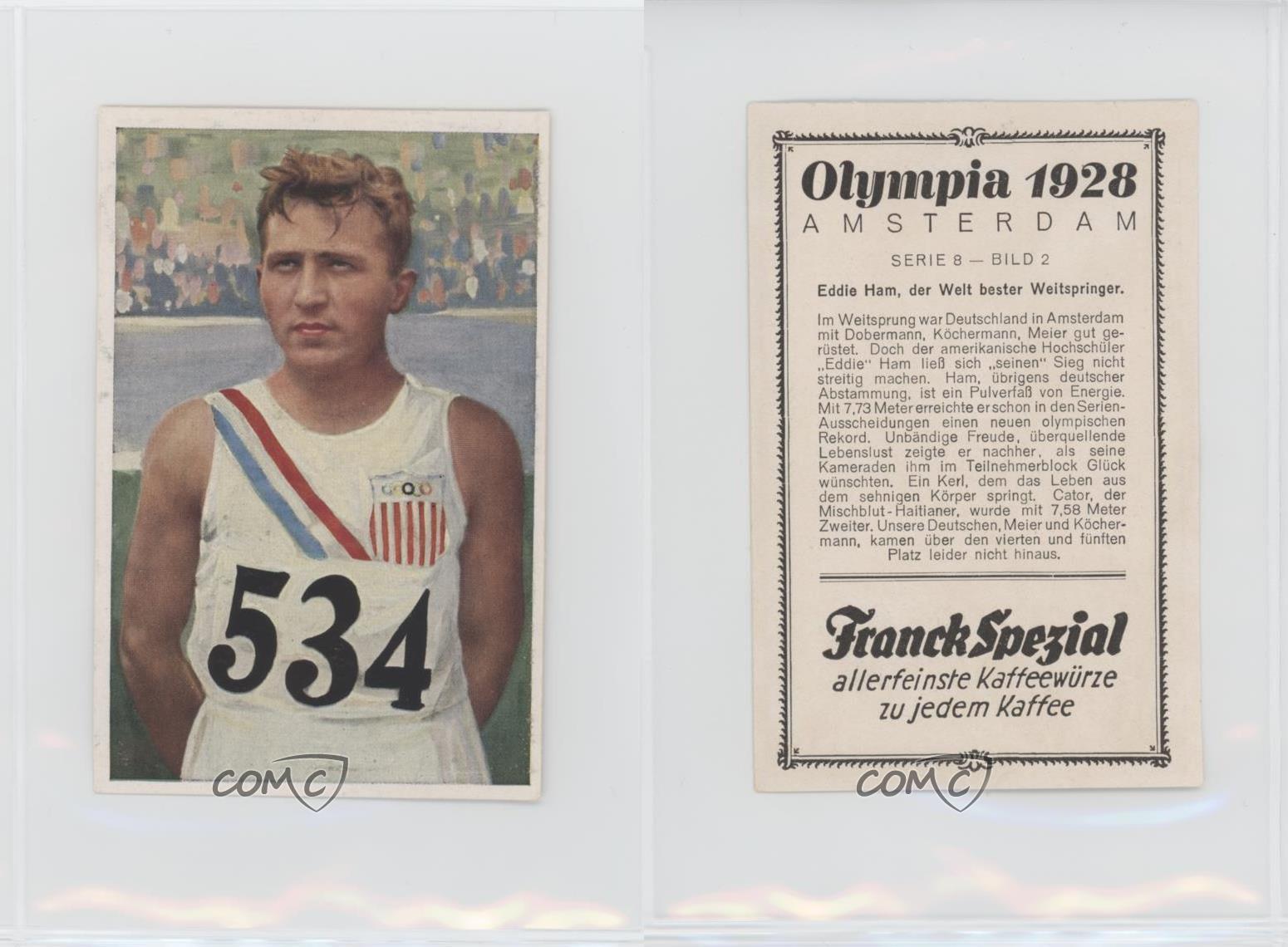 1928 Franck Spezial Olympia 1928 Amsterdam Eddie Ham #8-2 | eBay