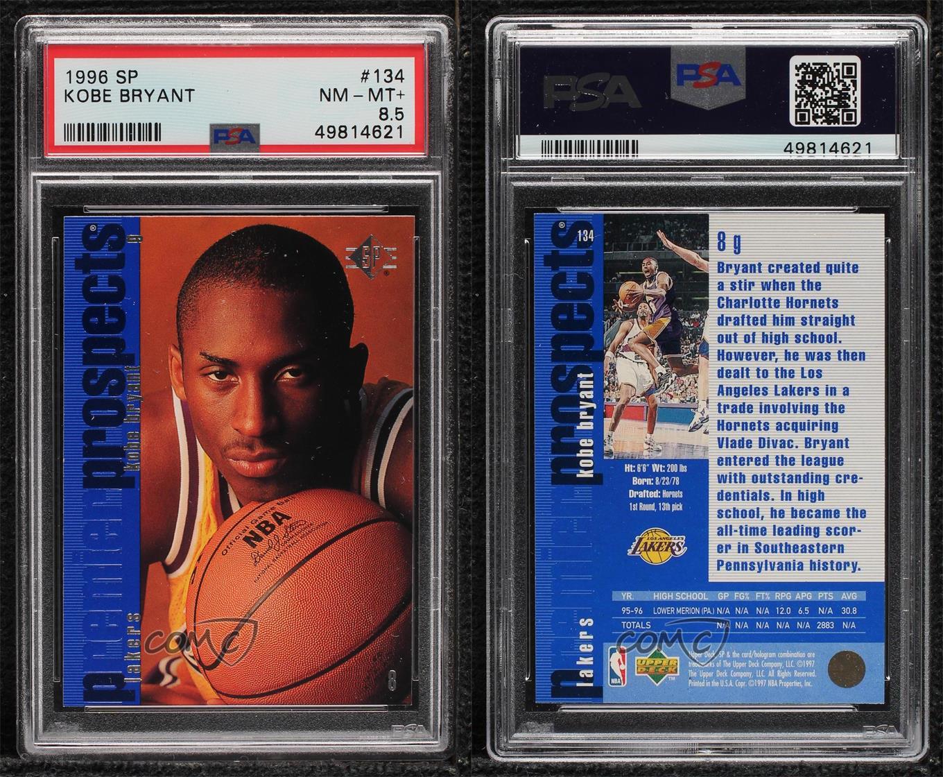 1996-97 SP Kobe Bryant #134 PSA 8.5 Rookie RC HOF