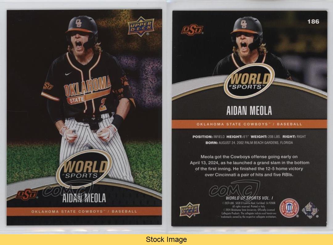 2025 Upper Deck Mondo dello Sport Foglio Arcobaleno Maculato Aidan Meola #186 - Foto 3 di 3