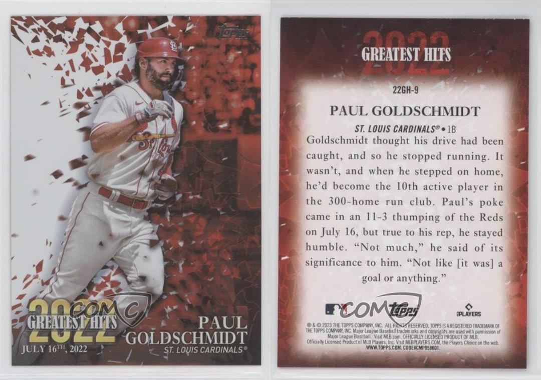 Paul Goldschmidt #22GH-9 Prices  2023 Topps 2022 Greatest Hits