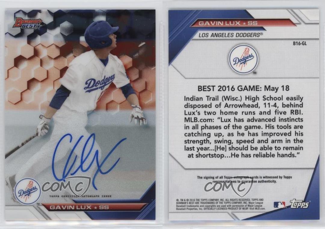 2016 Bowman's Best Best of 2016 Auto Gavin Lux #B16-GL Auto