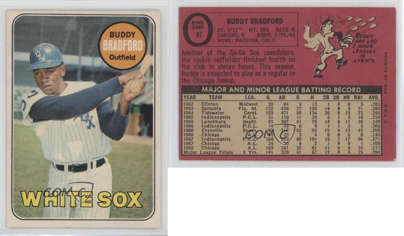  1969 O-Pee-Chee # 97 Buddy Bradford Chicago White Sox