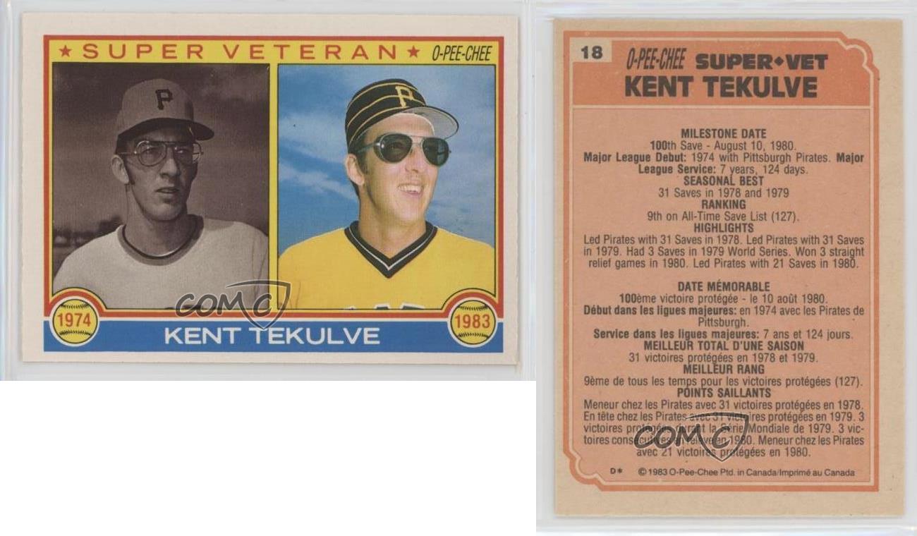 Kent Tekulve Gallery  Trading Card Database