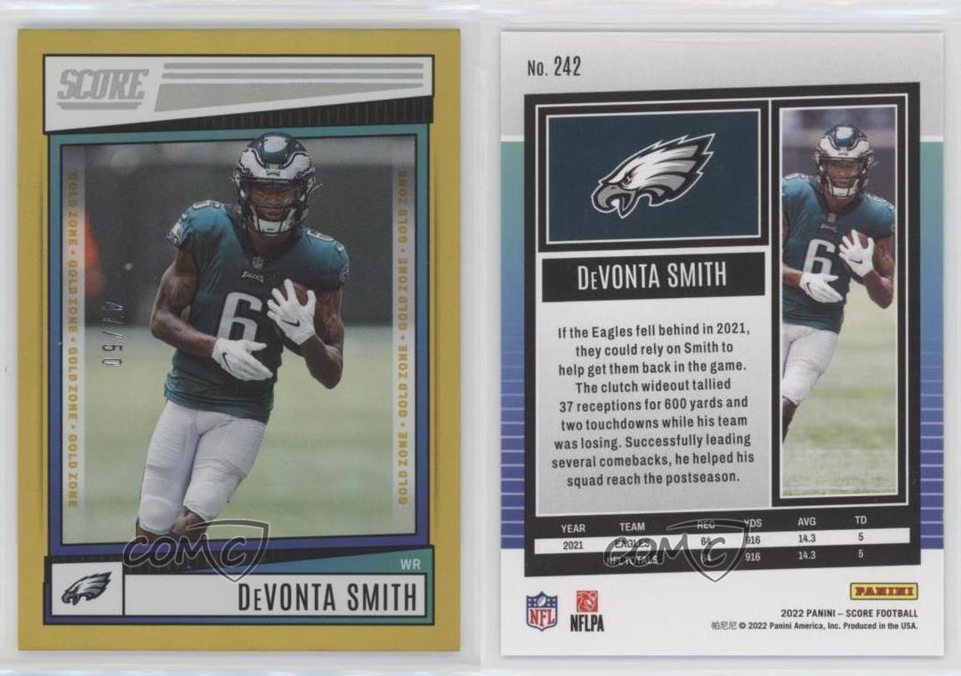 2022 Score DeVonta Smith Philadelphia Eagles #242