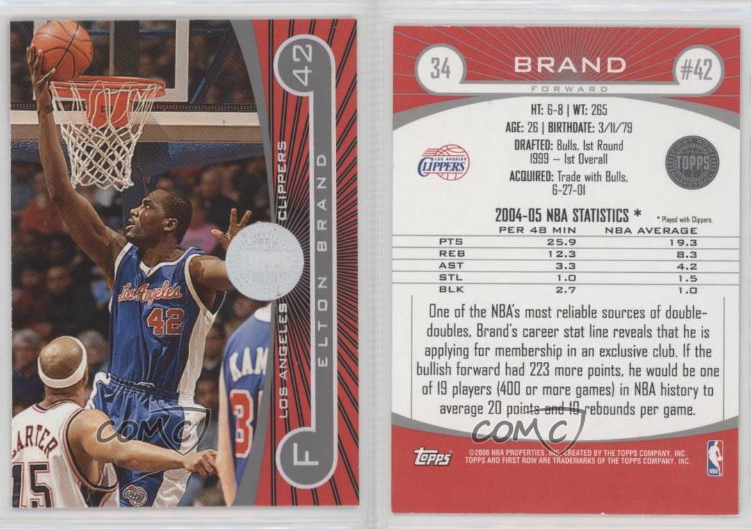 2005-06 Topps First Row Elton Brand #34