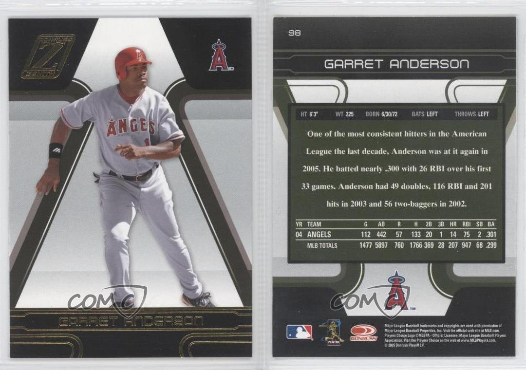 Garret Anderson 2005 Zenith #98 California Angels