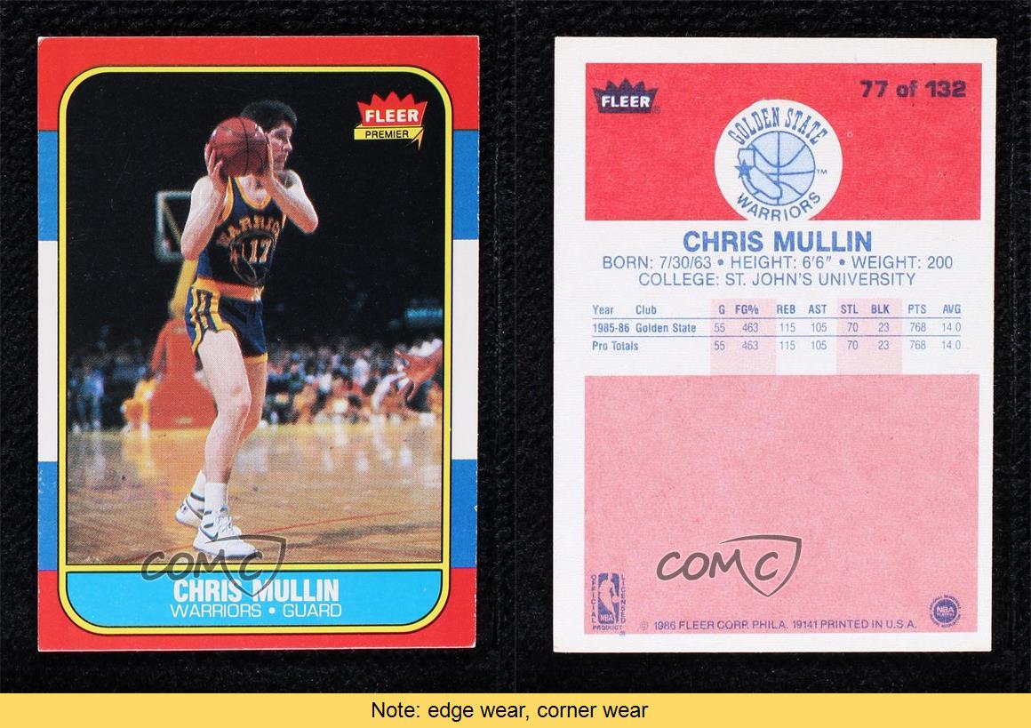 1987 FLEER BASKETBALL CHRIS MULLIN #77 GOLDEN STATE WARRIORS HOF HIGHER  GRADE